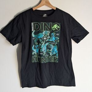 Jurassic World Jurassic Park Dino Hunter Graphic Tee Tshirt Youth Boy's XL